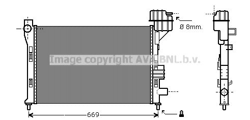 AVA QUALITY COOLING Радиатор, охлаждение двигателя MS2251